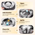 Windproof Alcohol Stove with Pot